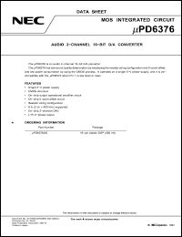 Click here to download UPD6376 Datasheet