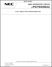 Click here to download UPD75028CW Datasheet