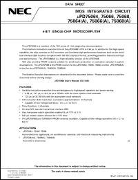 Click here to download UPD75066CU Datasheet