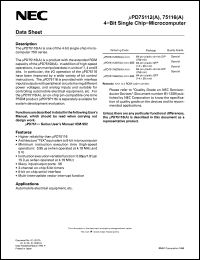 Click here to download UPD75116CWA Datasheet