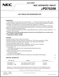 Click here to download UPD75208 Datasheet