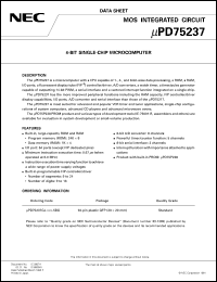 Click here to download UPD75237 Datasheet