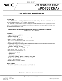 Click here to download UPD75512 Datasheet