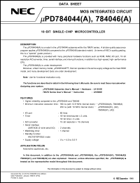 Click here to download UPD784046GC Datasheet