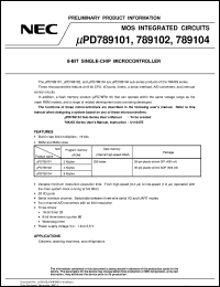 Click here to download UPD789104CT Datasheet