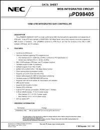 Click here to download UPD98405 Datasheet