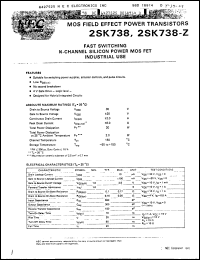 Click here to download 2SK738 Datasheet