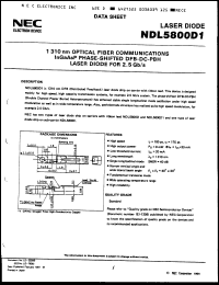 Click here to download NDL5800D1 Datasheet