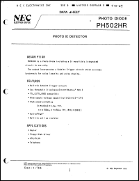 Click here to download PH502HR Datasheet