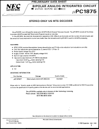 Click here to download UPC1875CT Datasheet