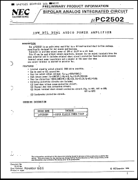 Click here to download UPC2502V Datasheet