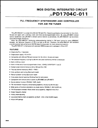 Click here to download UPD1704C011 Datasheet