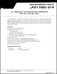 Click here to download UPD1705C014 Datasheet