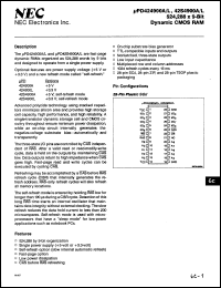 Click here to download UPD424900LE80 Datasheet