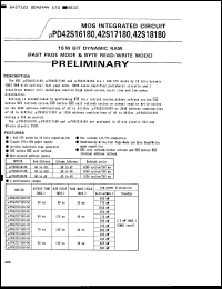 Click here to download UPD42S17180LE80 Datasheet