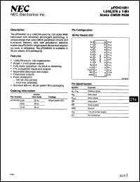 Click here to download UPD431001LE35 Datasheet