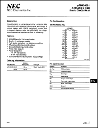 Click here to download UPD434001LE25 Datasheet