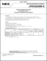 Click here to download UPD43256BGW-B12X-9KL-A Datasheet