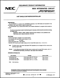 Click here to download UPD78F0034YGK-8A8 Datasheet