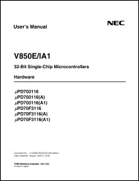 Click here to download UPD70F3116GJ-UEN-A Datasheet