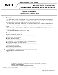 Click here to download UPD44324184F5-E33-EQ2 Datasheet