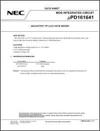 Click here to download UPD161641N Datasheet