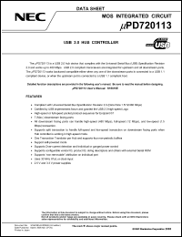 Click here to download UPD720113 Datasheet