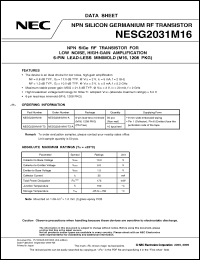 Click here to download NESG2031M16-A Datasheet