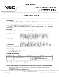 Click here to download UPG2214TK-E2 Datasheet