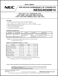 Click here to download NESG4030M14-A Datasheet