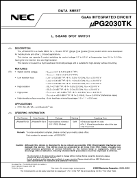 Click here to download UPG2030TK-E2 Datasheet