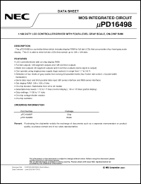 Click here to download UPD16498 Datasheet