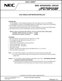 Click here to download UPD78P058FGC-8BT Datasheet