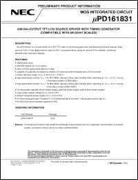 Click here to download UPD161831 Datasheet