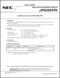 Click here to download UPG2304TK-E2 Datasheet