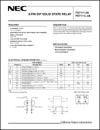 Click here to download PS7111-2A_01 Datasheet