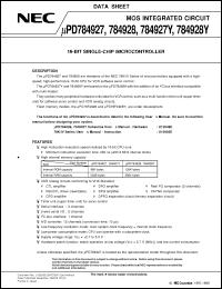 Click here to download D784927YGF101 Datasheet