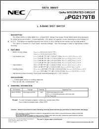 Click here to download UPG2179TB-E4 Datasheet