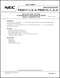 Click here to download PS2511L-2-E4 Datasheet