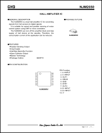 Click here to download NJM2650 Datasheet