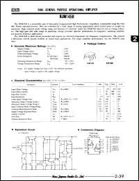 Click here to download NJM1458E Datasheet