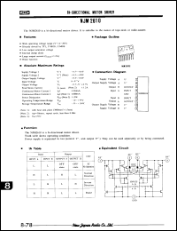Click here to download NJM2610S Datasheet