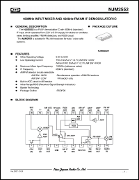 Click here to download NJM2552 Datasheet