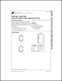 Click here to download 54AC109MDS Datasheet