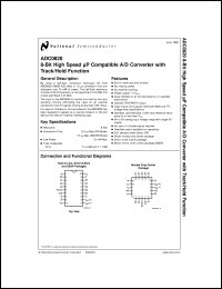 Click here to download ADC0820BCVX Datasheet