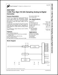 Click here to download ADC12041CIV Datasheet