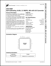 Click here to download ADC16061CCVT Datasheet