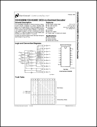 Click here to download CD4028BMW/883 Datasheet