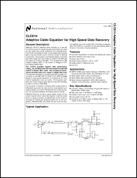 Click here to download CLC014AJE Datasheet