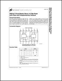 Click here to download DM54L73J/883 Datasheet